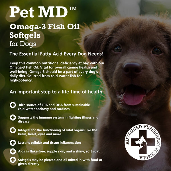 Omega 3 Fish Oil Softgels for Dogs 180 Count Pet Shopping TV